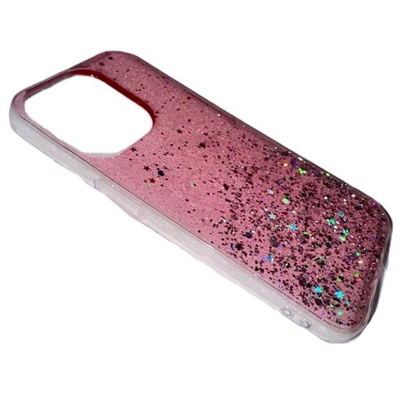 iPhone 15 Pro 6.1” Pink Glitter Sparkly Sequin Phone Case - Picture 2 of 7
